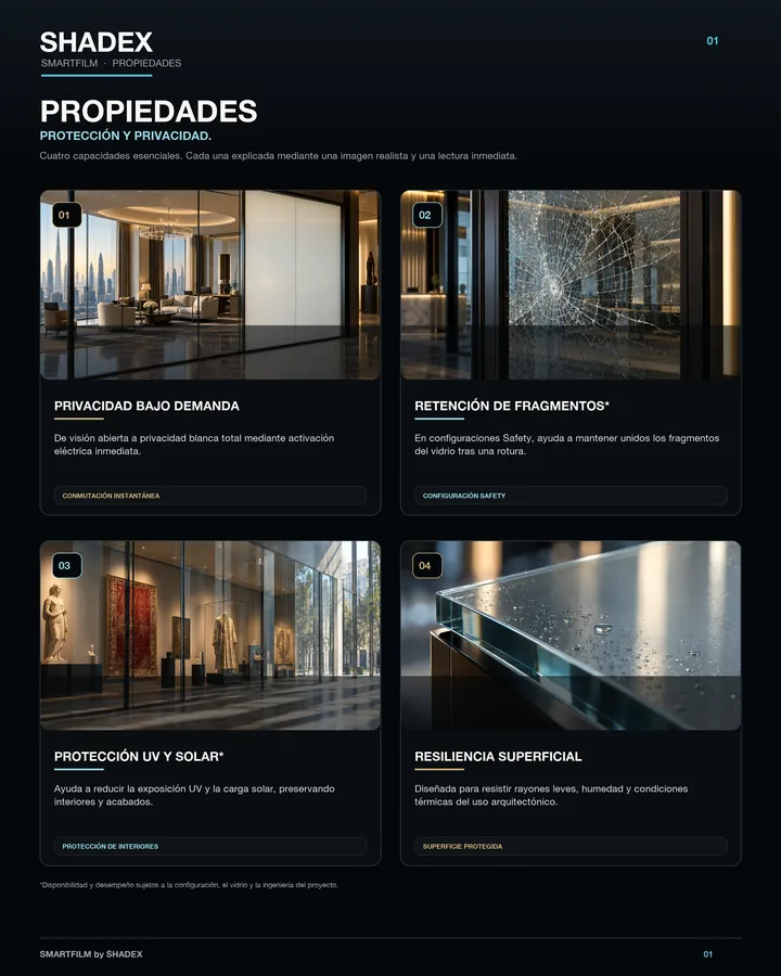 Propiedades SmartFilm